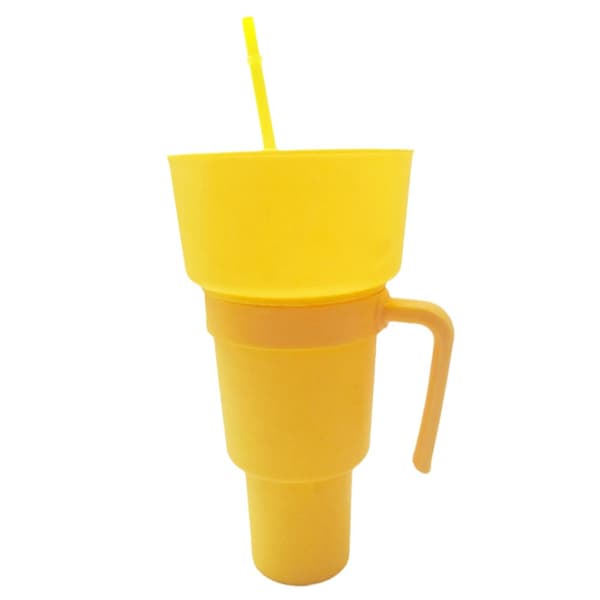 Stadium Tumbler Popcorn Cup Snack Cup Multifunksjonell Kopp 1000ml blue+black 1L