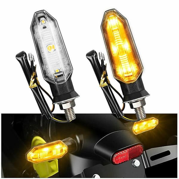 2 stk. universel LED motorcykel blinklys baglygte 12V IP67 vandtæt blinklys indikator