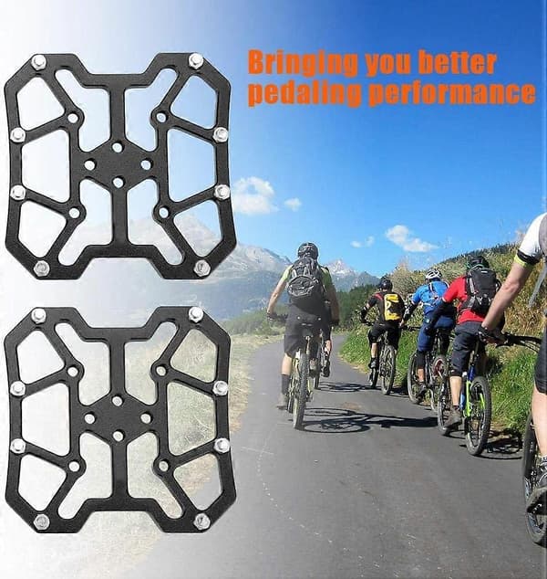 1 par SPD-pedaladapter -Pedalform- Plattformsadapter i aluminiumlegering för cykel för SPD (svart)