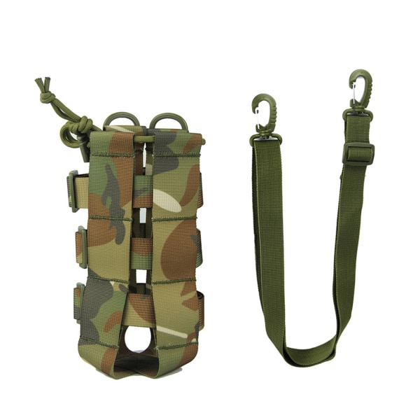 Multifunktionell vattenflaskhållare påse Justerbar vattenkokare med dubbla fatspännen utomhus Cp With Shoulder Strap