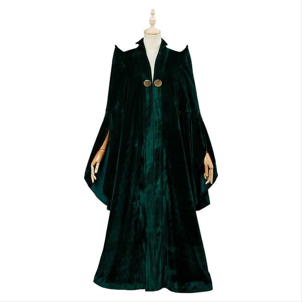 Minerva mcg professor cosplay kostym sammetsmantel halloween L