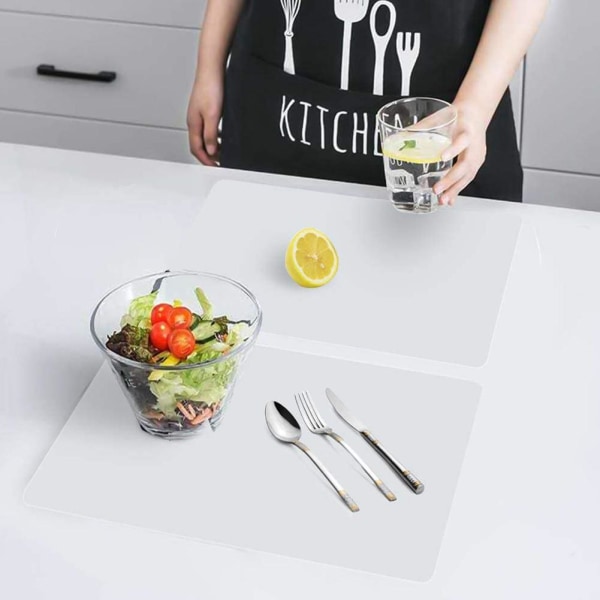 Plast Genomskinliga bordstabletter Bordsunderlägg Matmatsunderlag Middag För
