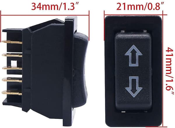2st 5-stifts bilfönsterswitch 12V 20A kontroll K-011-JT