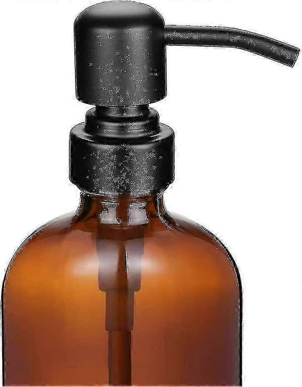 2-pakning tykk ravfarget glass Pint Jar såpedispenser, Dispenser-Good