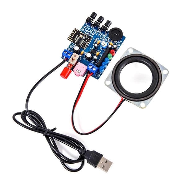 -009 Bluetooth-høyttaler Mini-høyttalerenhet Elektronisk komponent DIY-sett Trådløs Kablet 5V DC-drevet og akrylskall