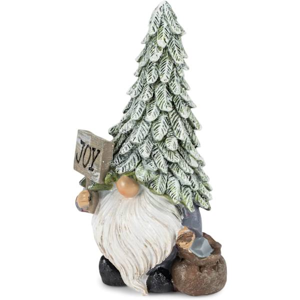 Snedækket grøn hat 7 x 4 polyresin bordplade figur