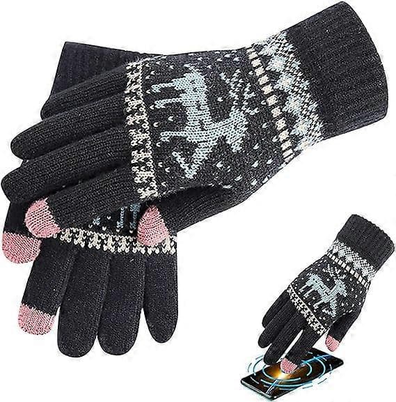 Vinterhandsker til kvinder, Touch Screen Handsker, Strikkede Handsker, Vinter Varme Touchscreen Handsker, Vinterhandsker, Vinter Strikkede Handsker til Kvinder, Varme Damehandsker