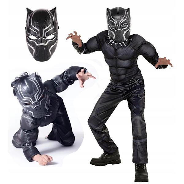 Black Panther Deluxe Lasten Naamiaisasu black 128