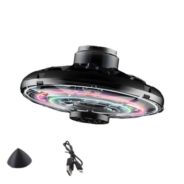 Mini Drone LED UFO Typ Flygande Helikopter Spinner Fingertop Upgr red onesize