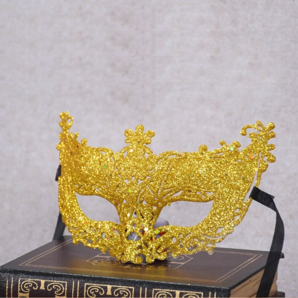 Lyxmask – Damernas fantastiska maskeradmask –– red + gold