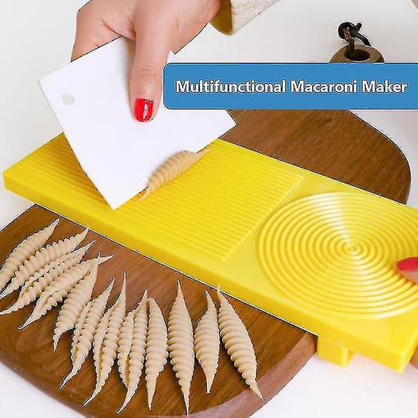 1 set (3 st) Multifunktionell Spaghetti Macaroni Maker Pasta Maker Nudelmaskin Gör själv makaroner, tvättbräda Pastaverktyg
