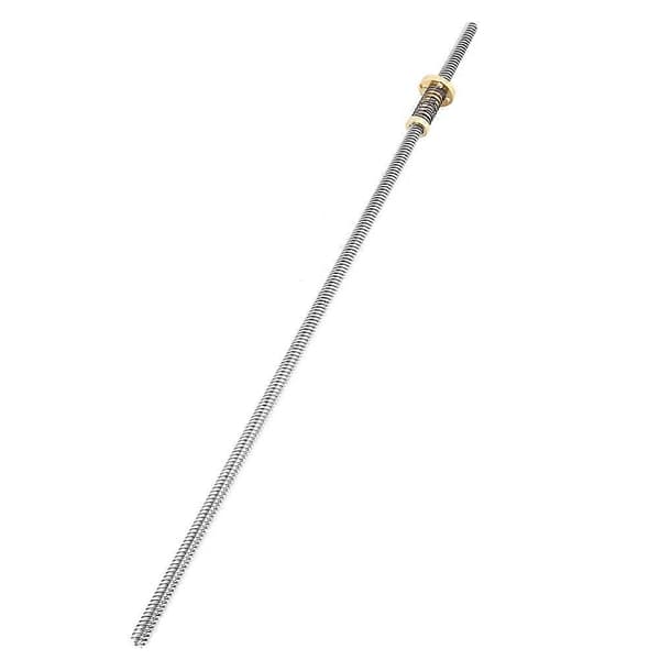 T8-kierrejohtoruuvi takaiskuvaimennetulla jousikuormitteisella mutterilla 3D-tulostimeen (400mm)