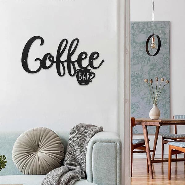 Metall Kaffebar Skylt Hängande Prydnad Modell Dekoration Tillbehör