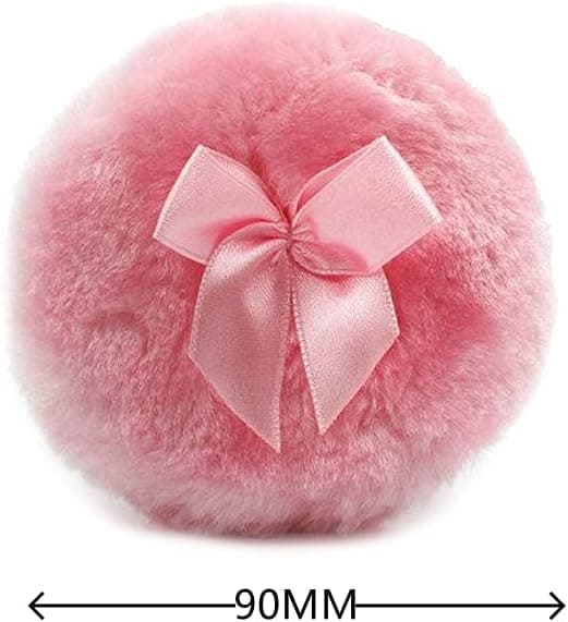 Fluffy Plush Powder Puff, Myk Ansiktspudder Puff Sløyfe