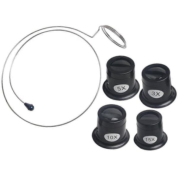 1 set pannbandsförstoringsglas robust urmakarlupp förstoringsglas juvelerarluppverktyg