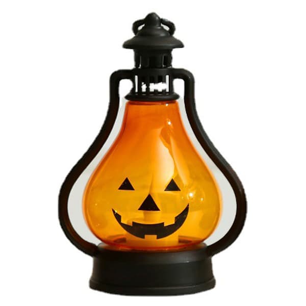 Halloween olielampe Bærbar græskarlygte kranie natlampe B