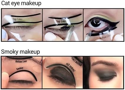 Set med 10 Eyeliner-designer, olika stilar, snabb, flexibel och