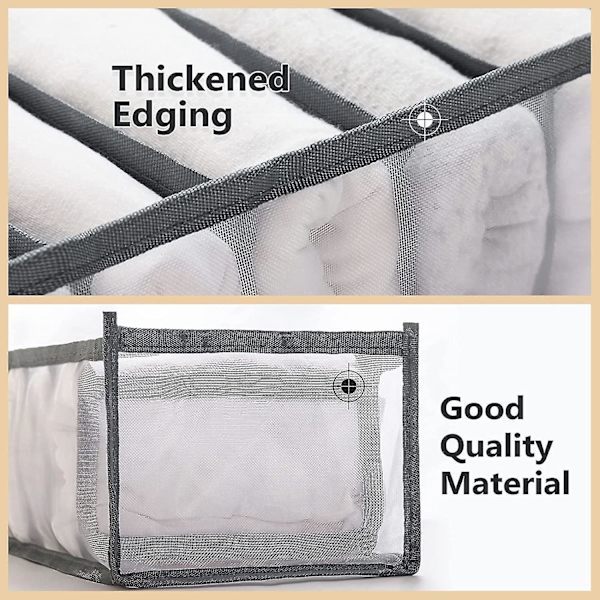 Organizer, hopfällbart lådfack Förvaring Strumpor Underkläder BH Slipsar Baby white