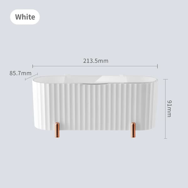 Kosmetisk förvaringslåda med lock Dammtät skrivbord White G603A