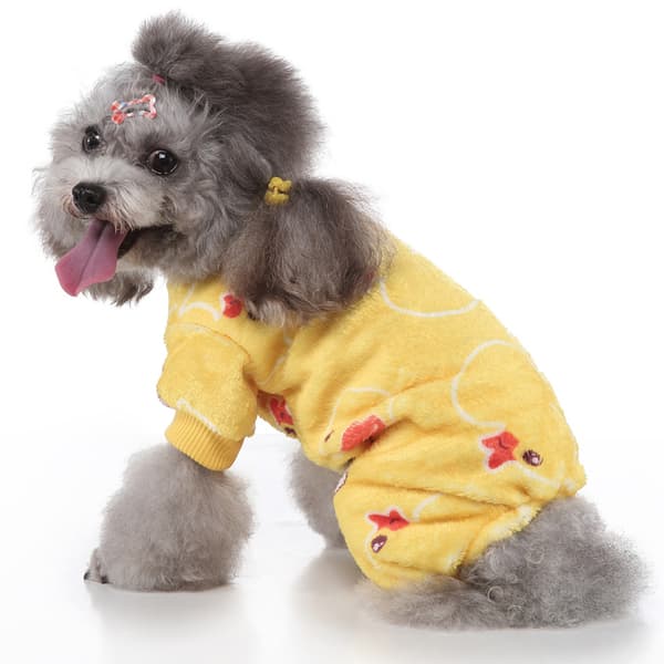Hund firebent høstpyjamas Jul personlige kjæledyrklær