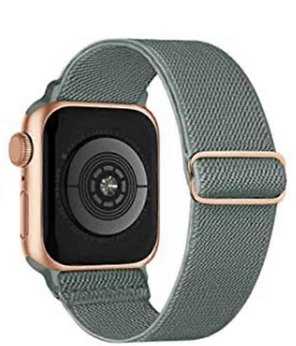 Strækbare Nylon Solo Loop-remme kompatible med Apple Watch 38mm 4