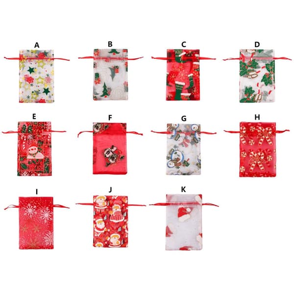10 ST presentpåsar Organzapåsar Godisförpackning I(10CMX15CM)