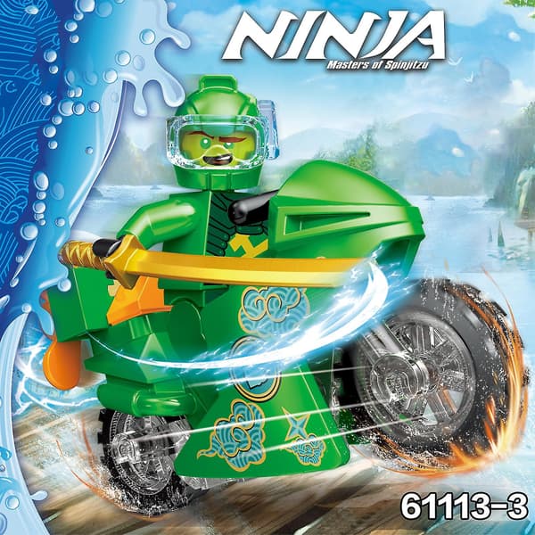 8stk Ninja Motorcycle Set Minifigures Ninja Mini Figures Blocks Toys