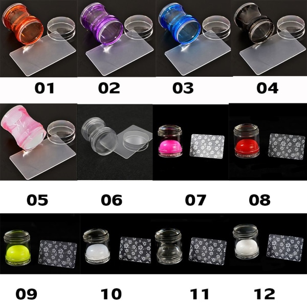 Silikone Negle Stamper Kit Negle Stempling Skabelon 04