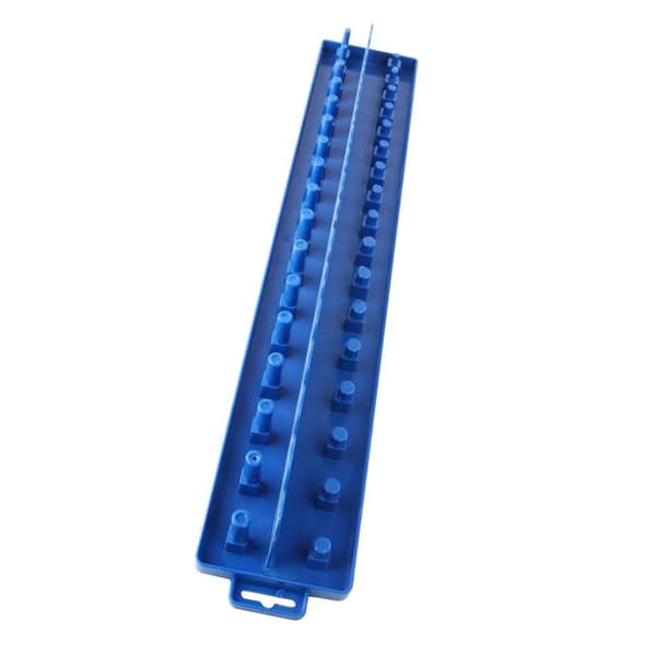 1/2 Socket Organizer Holder Rack Sleeve Oppbevaringsfeste Verktøykasse Blue Metric L 1Set