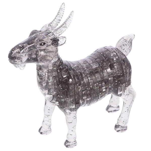 1 st mode och kreativ 3D-kristallpussel med självmonterad djurget (grå)