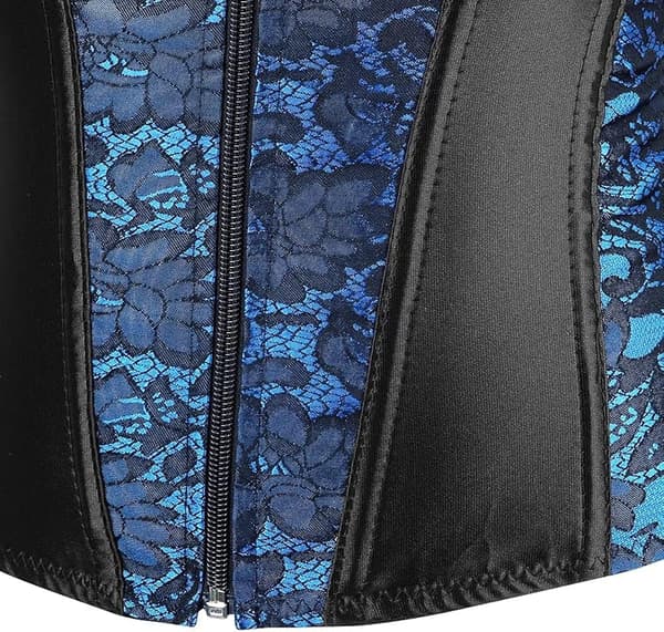 Korsetter för kvinnor Overbust Bustier Top Gothic exy houlder 2928blue S
