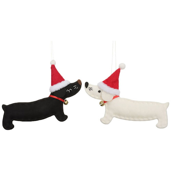 4 STK Xmas Pendel Juletræstilbehør SORT