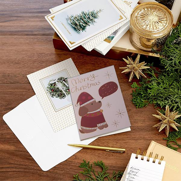 Christmas Eske gratulasjonskort Multi-Pack Sett，Vinter Style 6