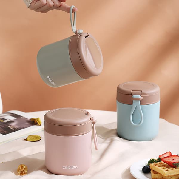Frokostkopp Kaffe Krus Melkekanne Holder varm lenge Light Pink/680ML