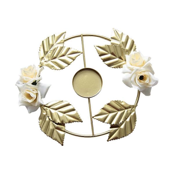 Bryllupslysestake Blomsterlysestake Blomsterlysestake for bord Bryllupsmidtpunkter Rosekrans Lysestake A