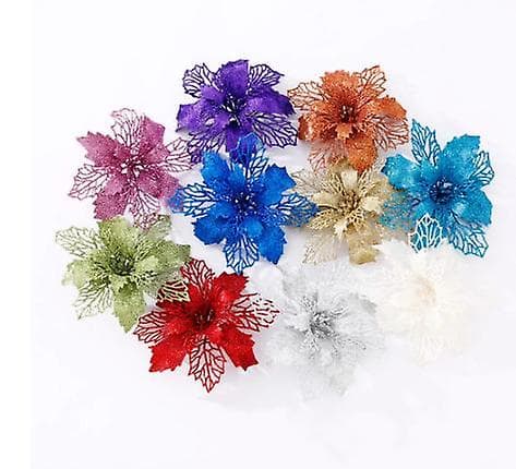 9/12/15cm glittrande julgran konstgjord blomdekoration