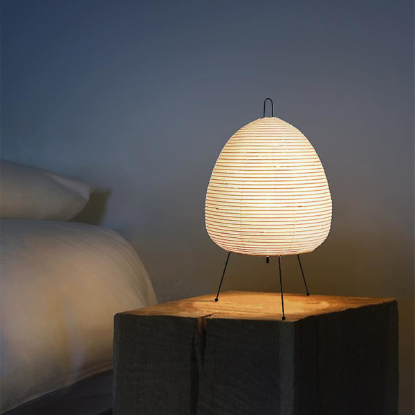 Japansk design Akari Noguchi Yong Bordslampa Printed Rispapper Lampa Sovrum Skrivbord Hem Loft Inredning Fyrkantig stativ Golvlampa UK Plug B Lamp