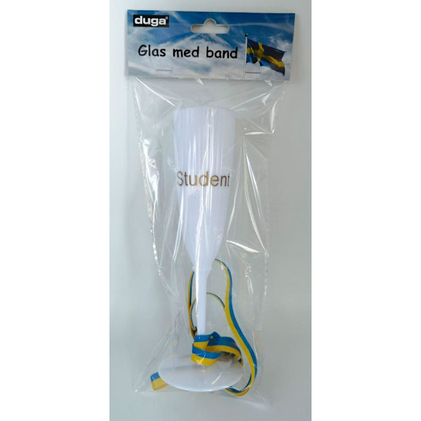 Glas Champagne Student hvid 24 cm white