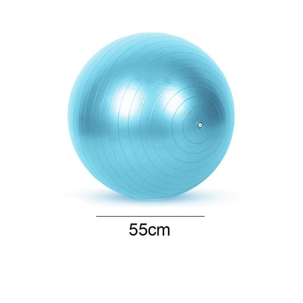 Extra tjock yogaboll träningsboll, för balans, stabilitet, graviditetssnabbpump medföljer 55cm blue