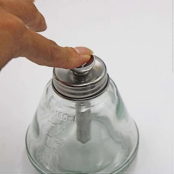 180 ml Push Down Pumpe Dispenser Glasflaske Låsbar Pumpe Dispenser Flaske Push Down Manicure Til Neglelak Makeupfjerner