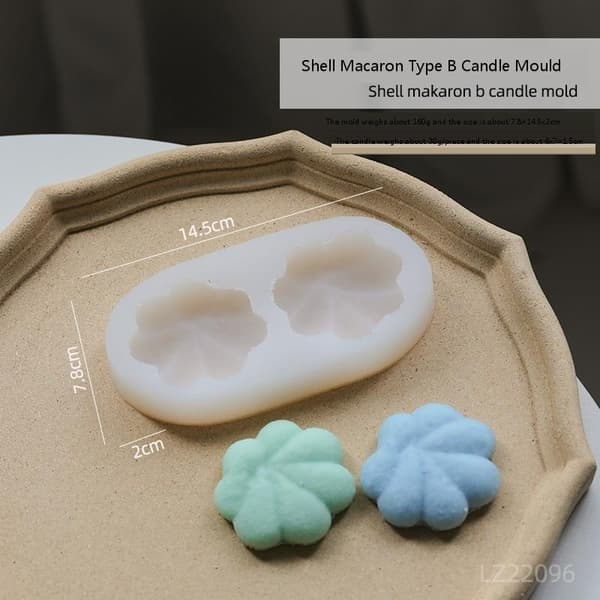 ljusformar ljus stearinljus DIY gjutformar i silikonform lz22096 shell macaron b