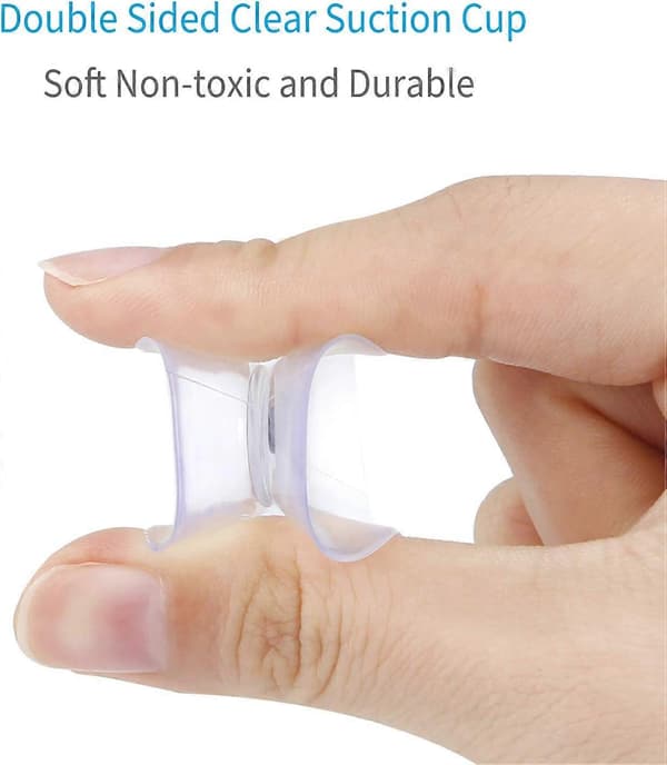 30-pack dubbelsidiga sugkoppar 3 cm genomskinlig PVC-plast för glasbordsspegel