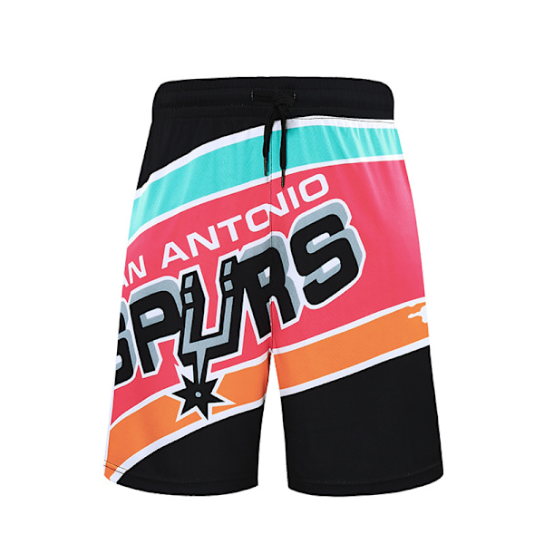 Nba Retro Basketballshorts Unisex sportshorts Studenter spurs black L