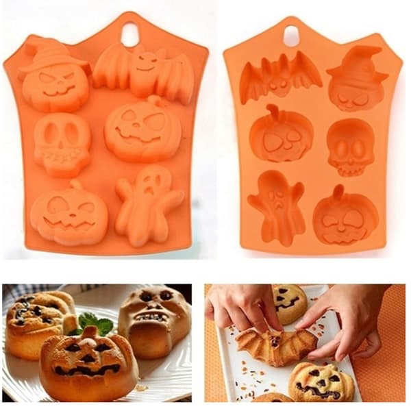 Halloween græskar silikoneform lys kage dekoration Fondant onesize