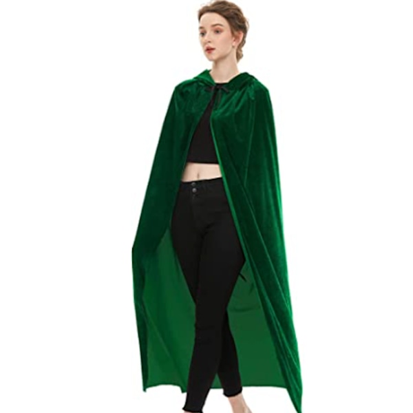 Unisex dragt med hætte i fuld længde Dark green 90cm