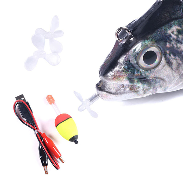 Elektrisk agn Svømming Robotsegment Fiskesluk USB Lading Svømmeagn qd 0.2