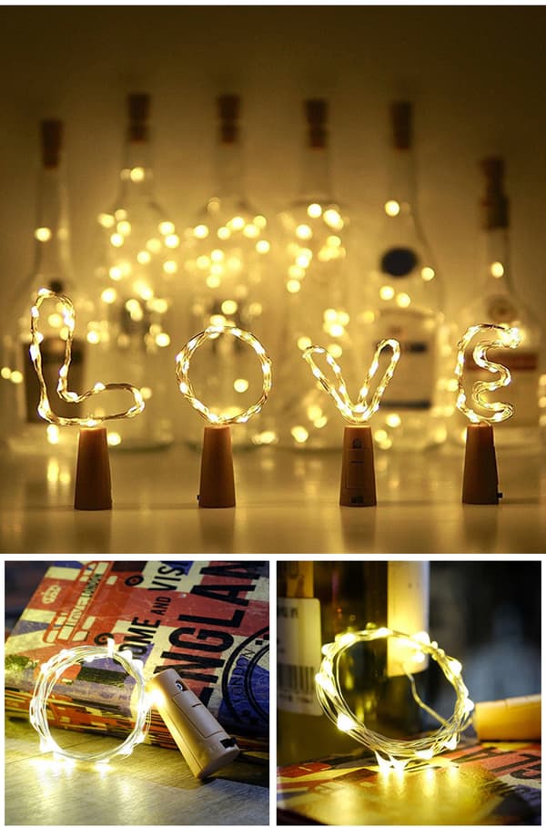 LED-valonauha pulloon (paristolla) halloween joululamppu Red 1PC