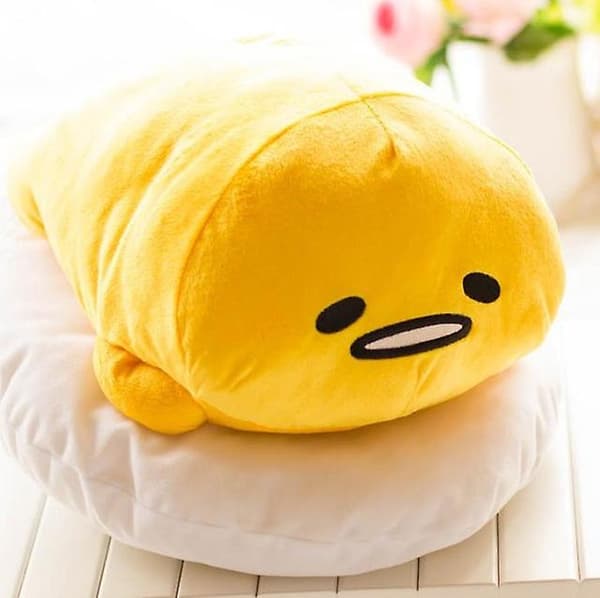 Yh-40*30cm Gudetama Lazy Egg Æg Jun Plyslegetøj Æggeblomme Papa