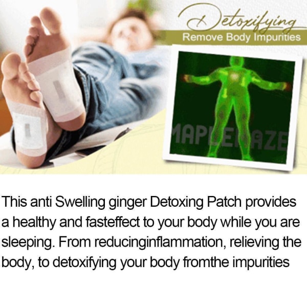 10-100ST Anti Svällning Ingefära Detoxing Patch Tongluo Foot Patch BrownA 10pcs 3pcs