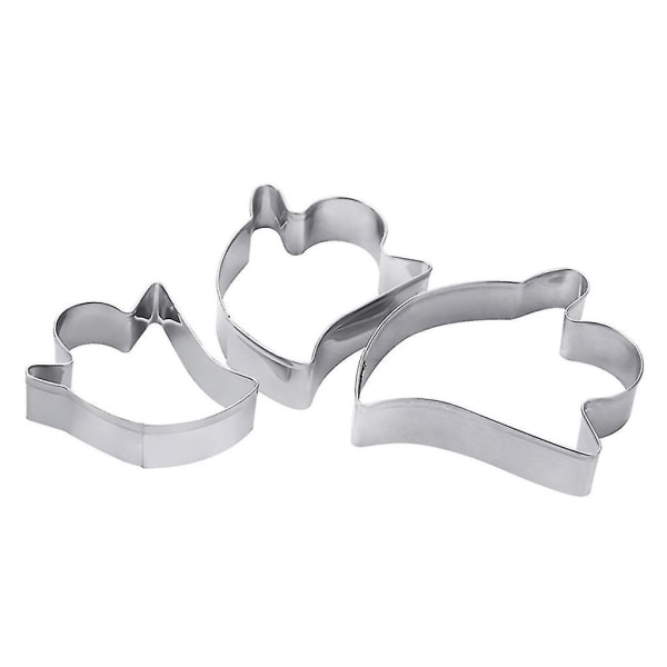 3st rostfritt stål Halloween Ghost Cookie Cutters tårtafondant form
